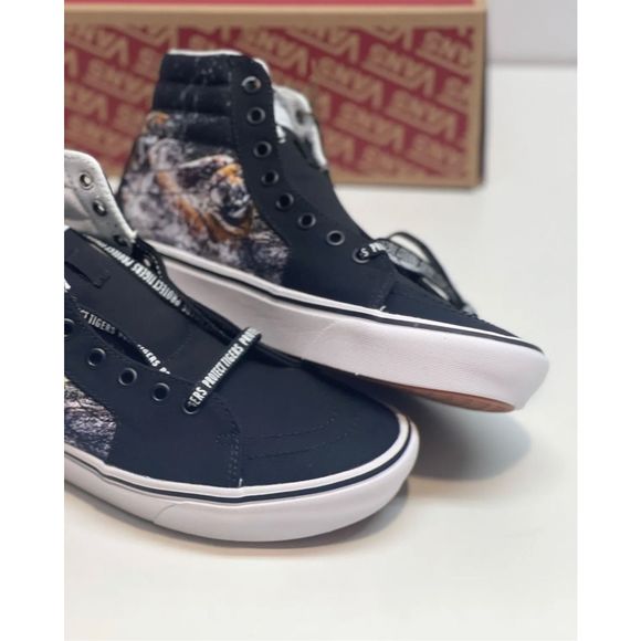 Vans Sneakers Sk8 Hi Comfycush Discovery Channel Project Cats Tigers Mens 10 New - Picture 7 of 12